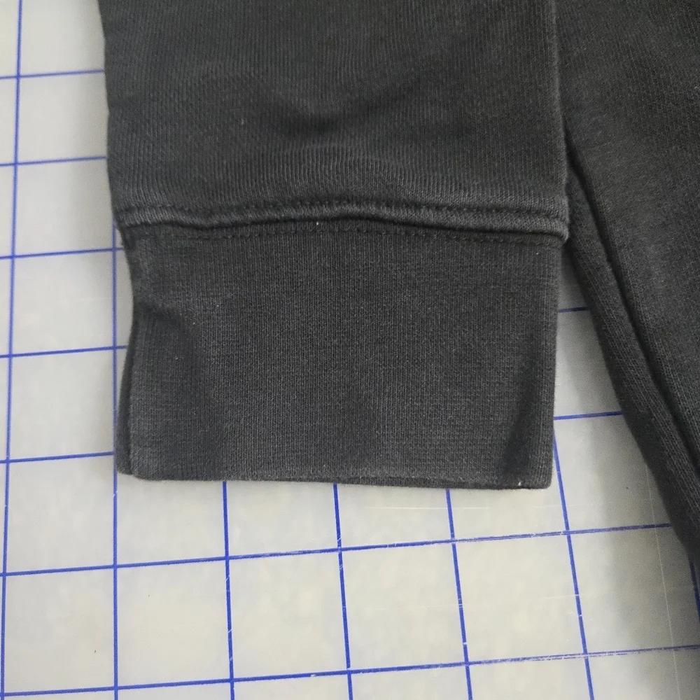 Adidas Men's Black Sweatshirt with Vertical White Logo